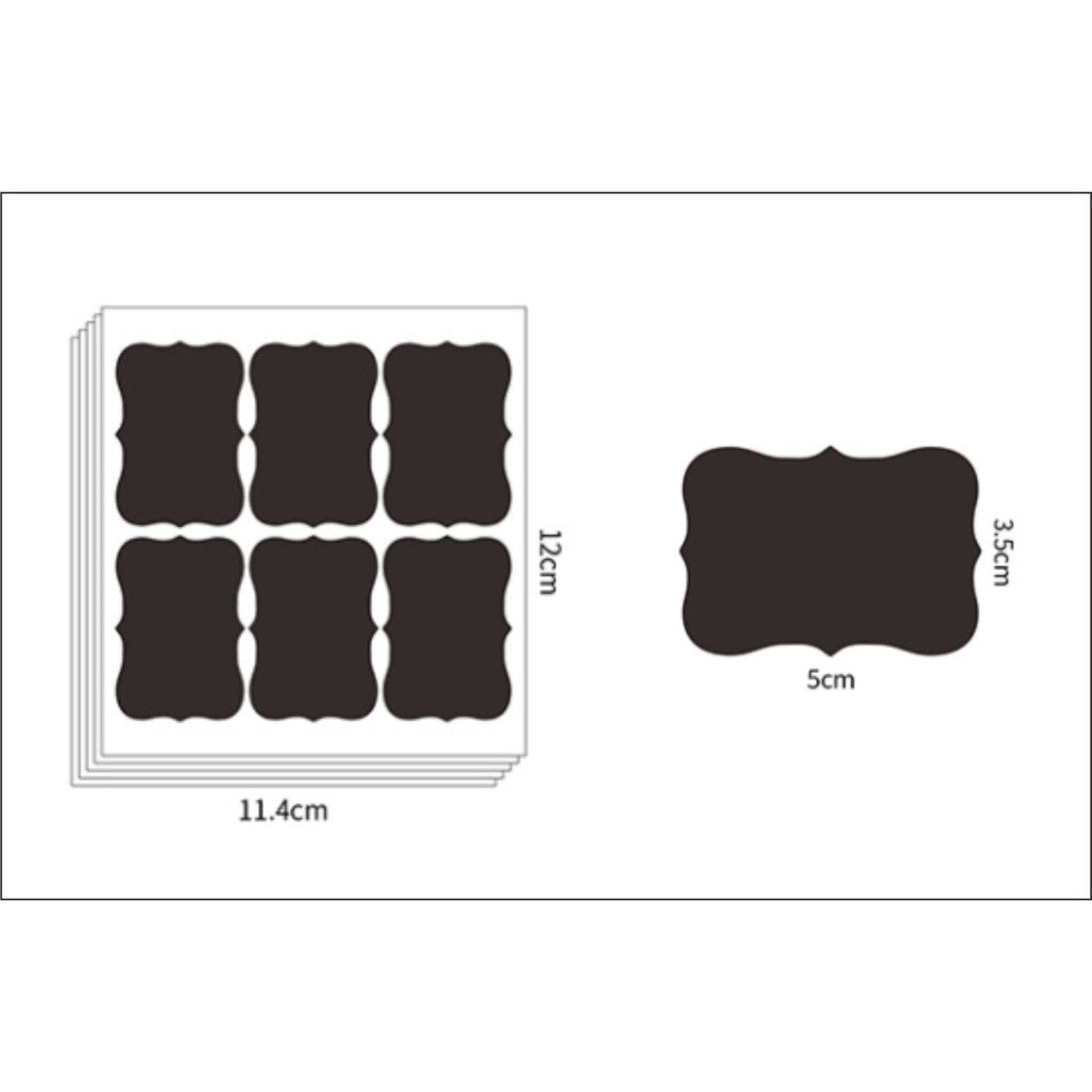 30pcs Blackboard Sticker / White Pen / Reusable Label Name Kitchen Cafe Restaurant Bar Bottle Decor