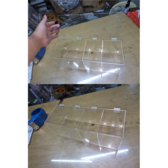 Clear Acrylic Box /1 2 3 4 slot/ Kpop BTS Blackpink Photocards Figure Storage Photo Card Display