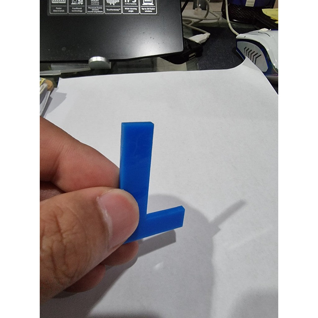 (8/9/10" H) Acrylic Letter Laser Cut / Alphabet Number Clear Transparent Black White Color Signage
