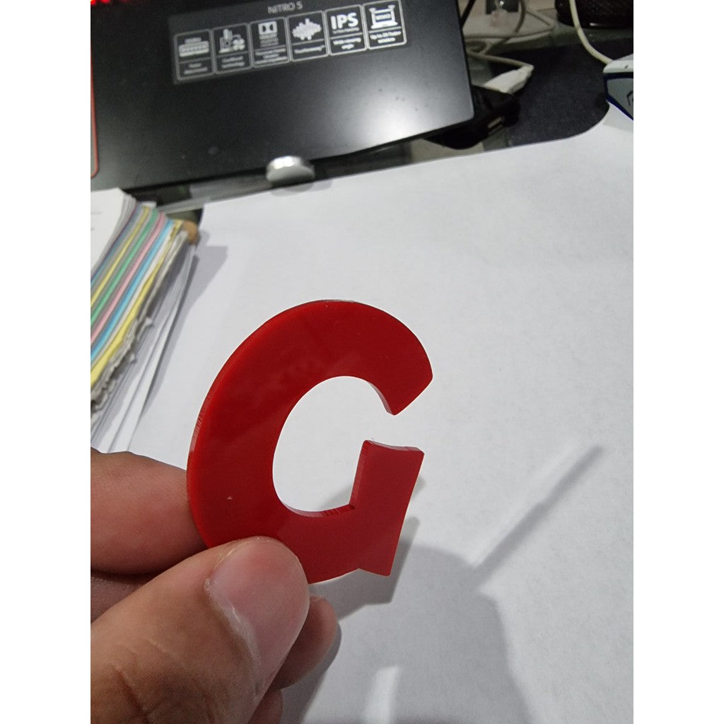 (8/9/10" H) Acrylic Letter Laser Cut / Alphabet Number Clear Transparent Black White Color Signage