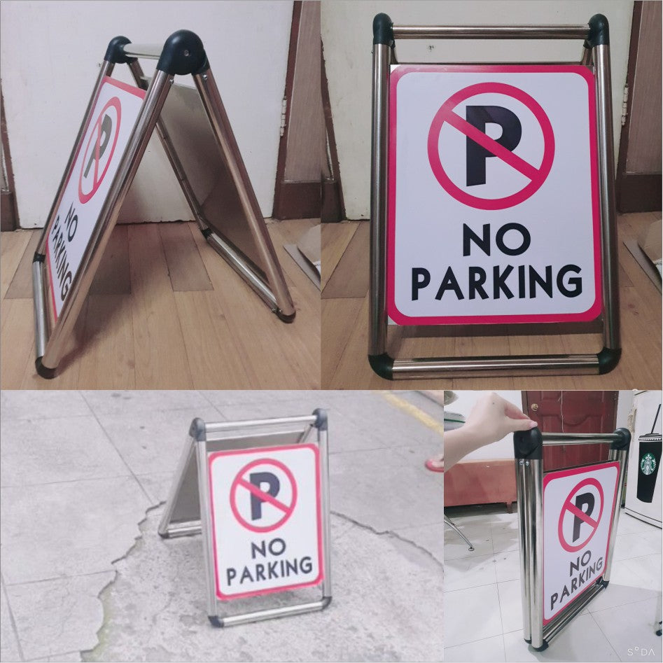Foldable Stand Parking Signage Floor Sign Logo Printing Standee Restaurant Shop Store Office Decor