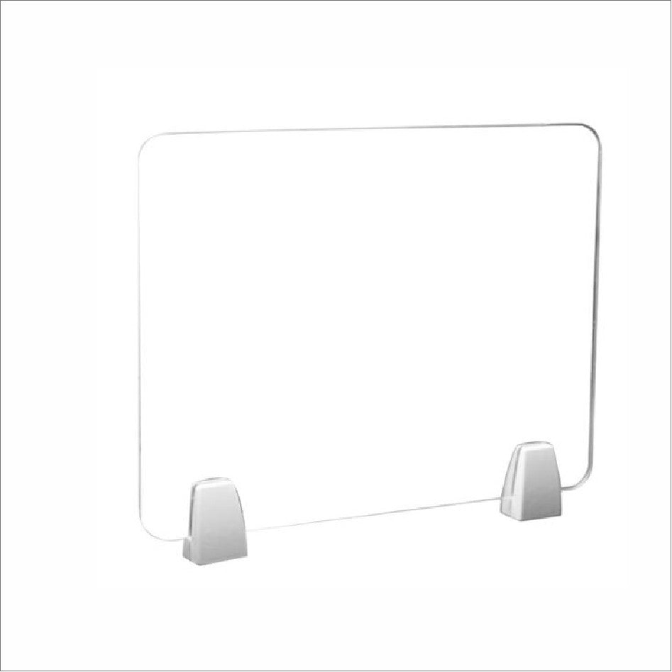 Table Shield Holder / Divider Bracket White Clamp Acrylic Partition Supporter Desk Baffle Brace Clip