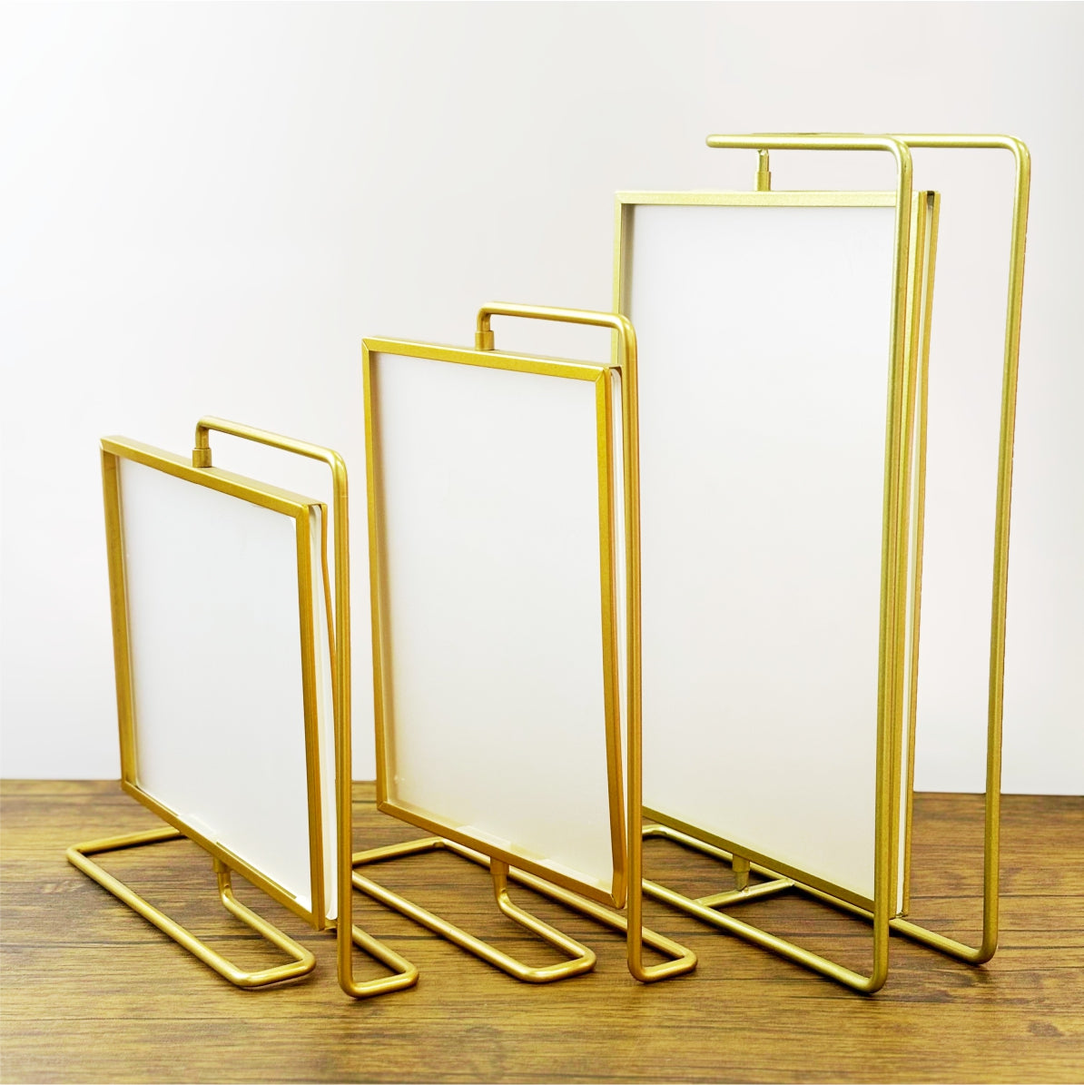 Rotatable Metal Photo Frame / Menu Counter Table Stand Wedding Poster Picture Promo Display Kpop