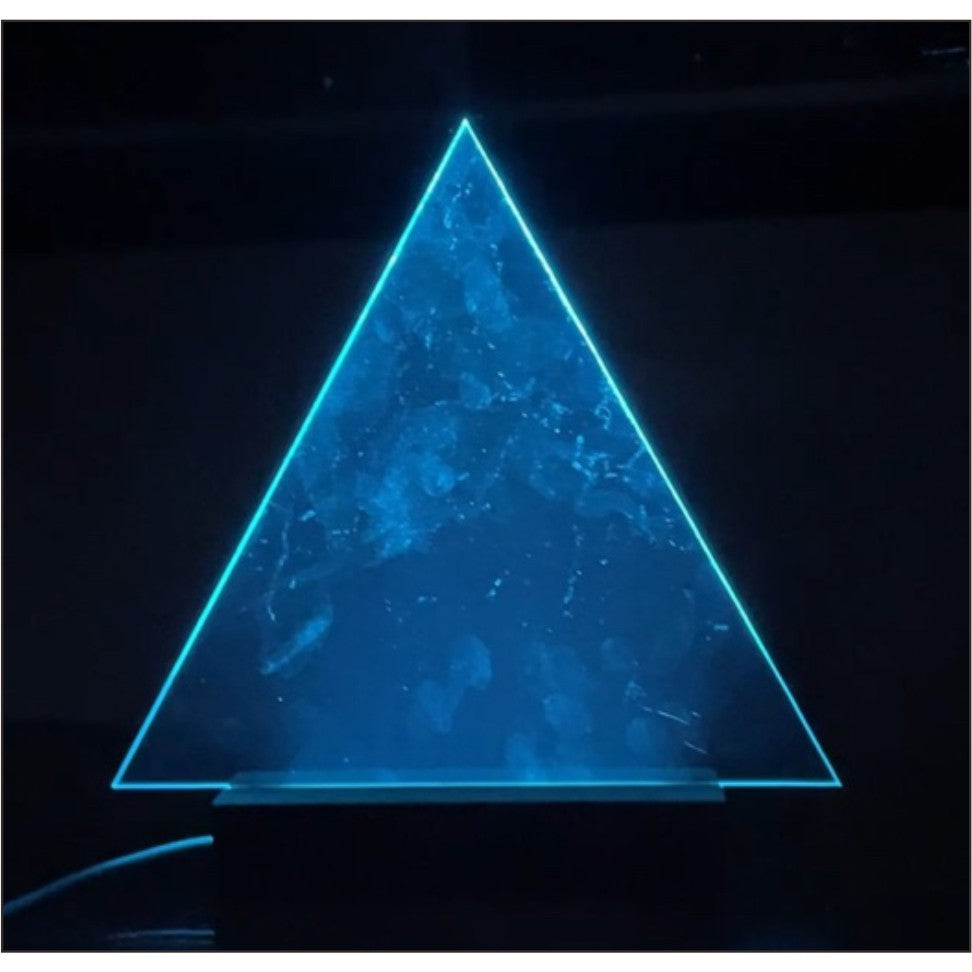 Shaped Acrylic Plate ( for Wooden LED Light Base Stand ) / Clear Transparent Writing Night Lamp Gift