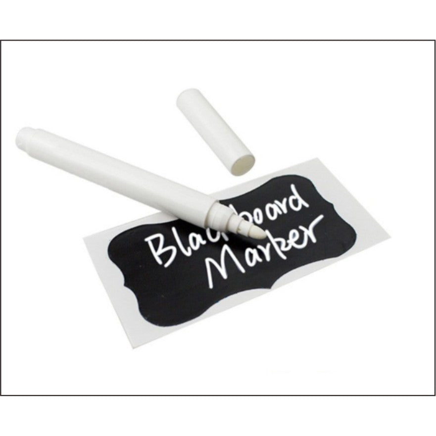 30pcs Blackboard Sticker / White Pen / Reusable Label Name Kitchen Cafe Restaurant Bar Bottle Decor