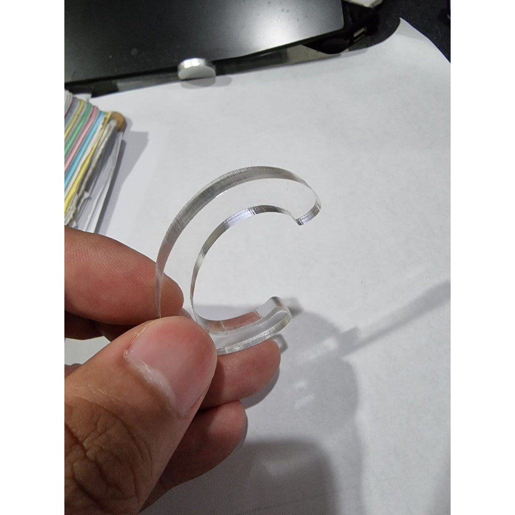 (5/6/7inch H) Acrylic Letter Laser Cut / Alphabet Number Clear Transparent Black White Color Signage