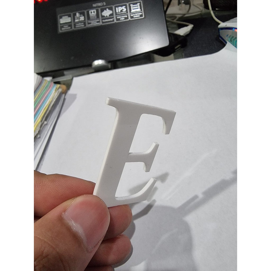 (8/9/10" H) Acrylic Letter Laser Cut / Alphabet Number Clear Transparent Black White Color Signage
