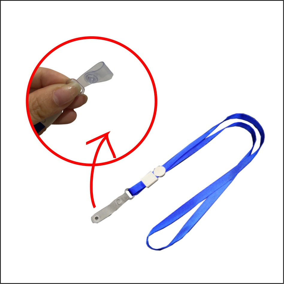 (5pcs) Ziplock Transparent ID Case & Lanyard Holder 1 / Student Company Card Paper Photo Plastic