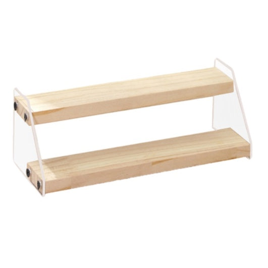 2-7 tier Acrylic Wooden Display Rack / Riser Wood Figure Stand Perfume Condiments Spice Organizer Ca