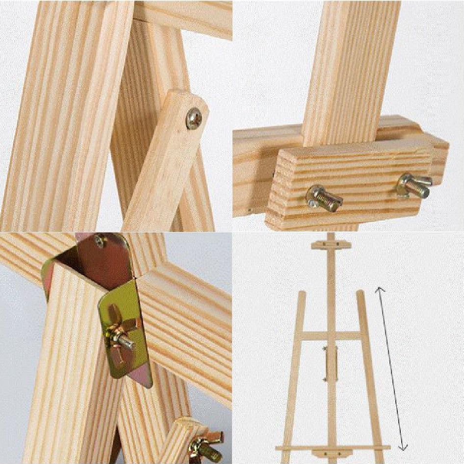 Wooden Easel Stand / Adjustable Tripod Display School Painting Promo Restaurant Event Office Wood