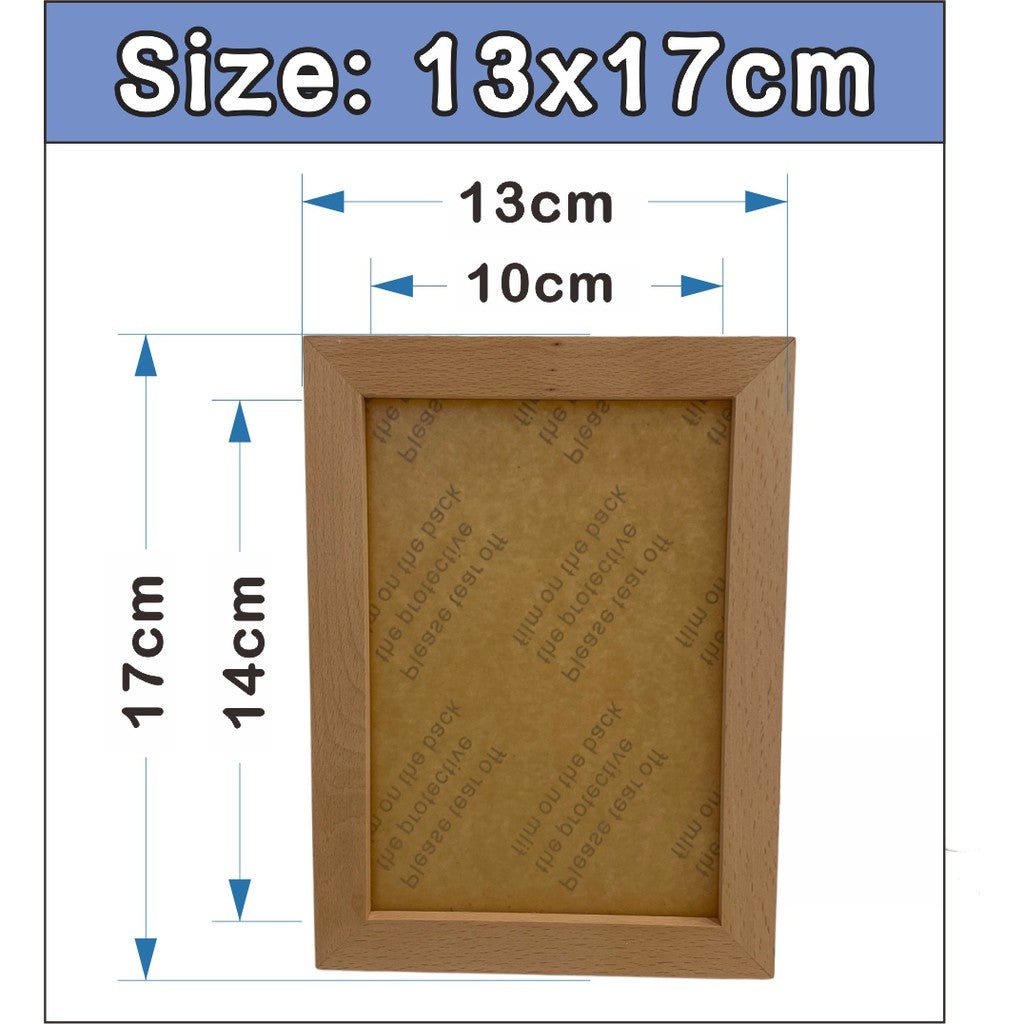 Wooden Led Light Acrylic Frame / White Warm RGB Night Lamp Wood Decor Stand DIY Paint Christmas Gift