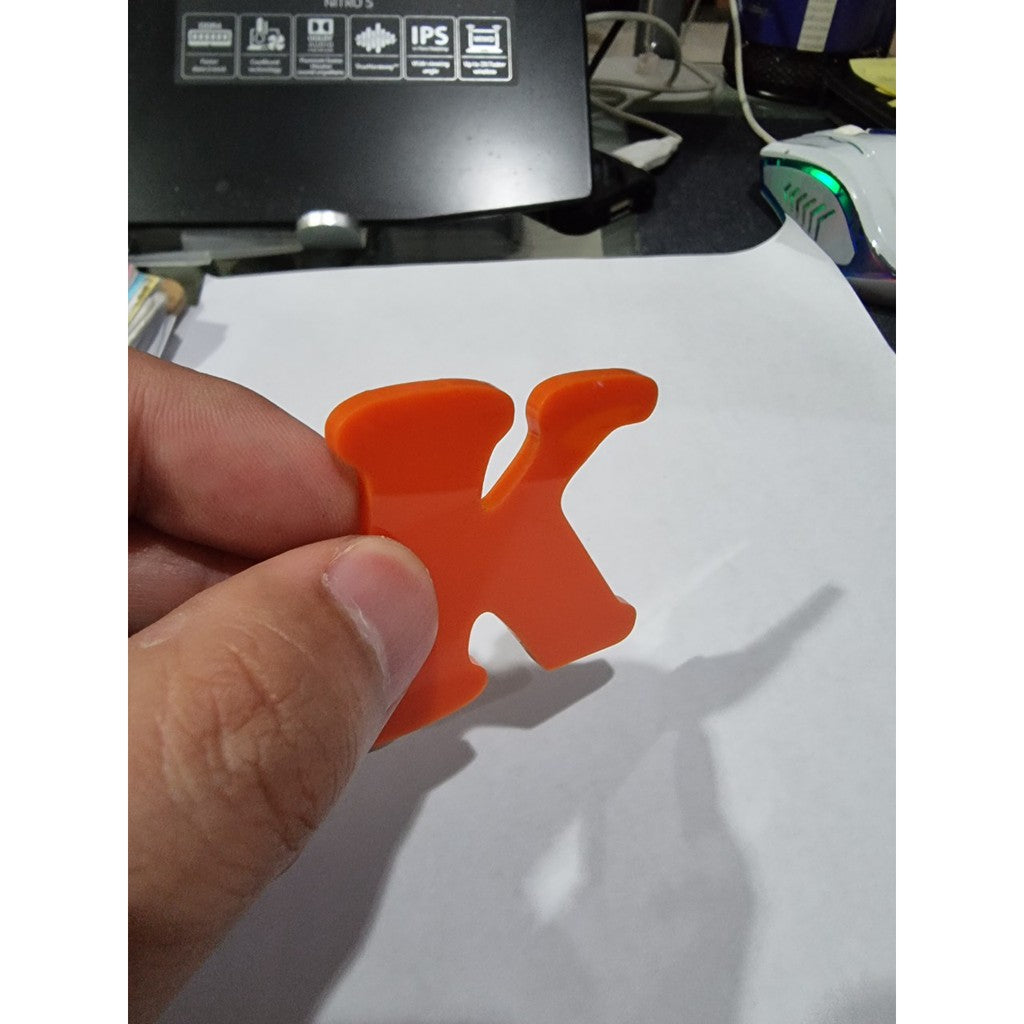 (5/6/7inch H) Acrylic Letter Laser Cut / Alphabet Number Clear Transparent Black White Color Signage