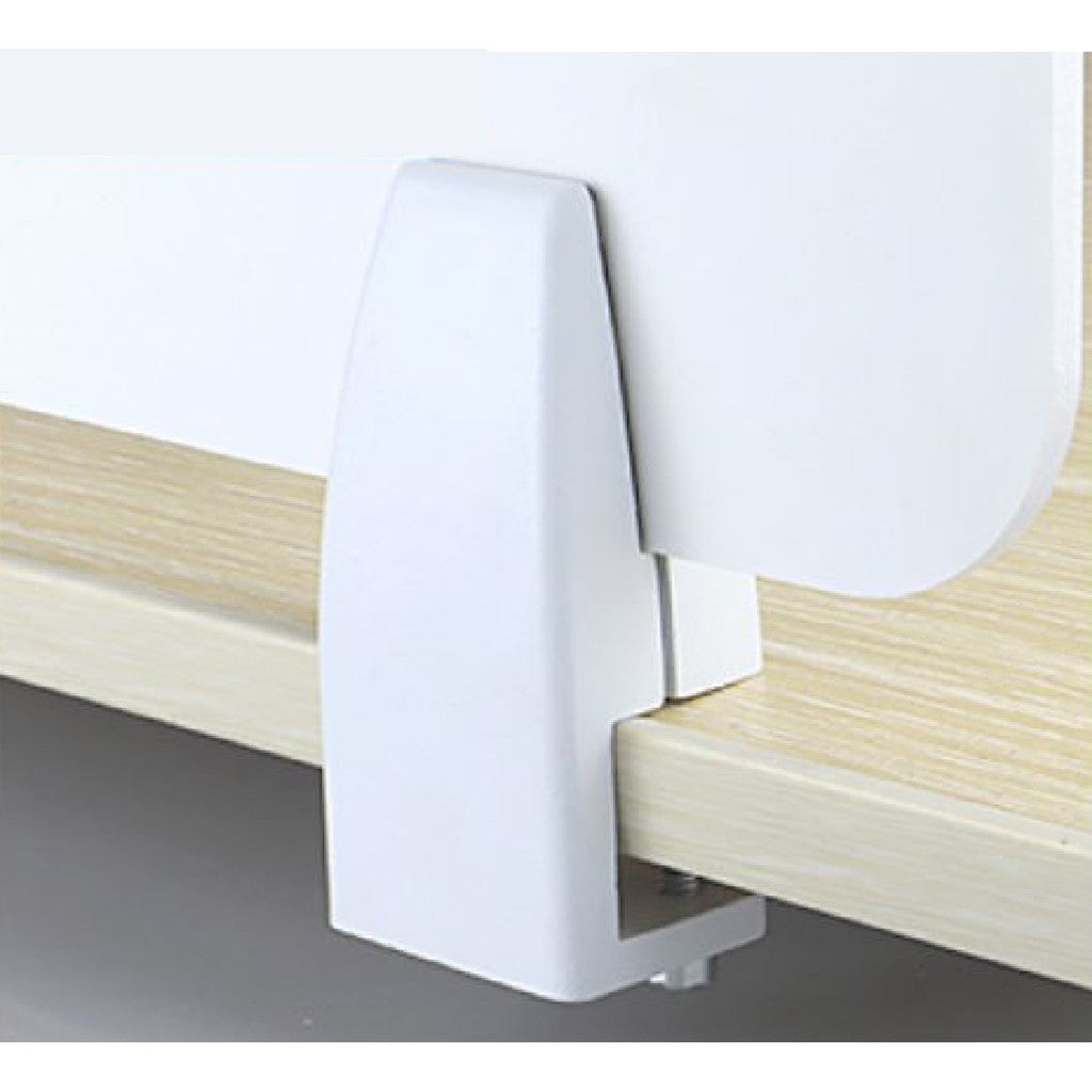 Table Shield Holder / Divider Bracket White Clamp Acrylic Partition Supporter Desk Baffle Brace Clip