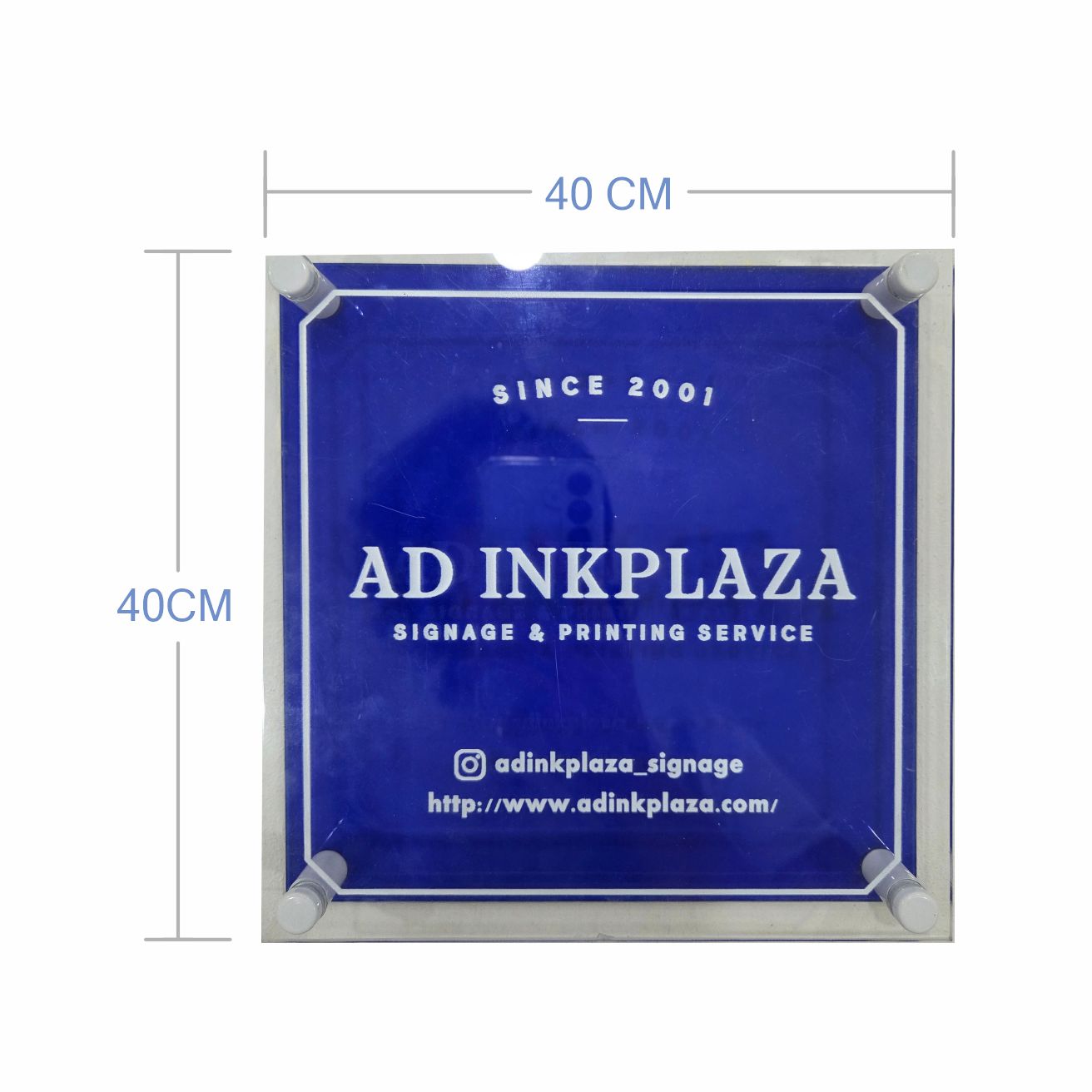 Office Signage #2) Double-Layer Acrylic w/ UV Direct Print & Bolt / Store Shop Door Sign Name Plate