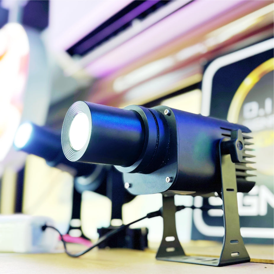 Gobo Logo Beam Projector Rotatable / 80W 4 Lens / Floor Wall Ceiling Projection LED Lamp Advertising