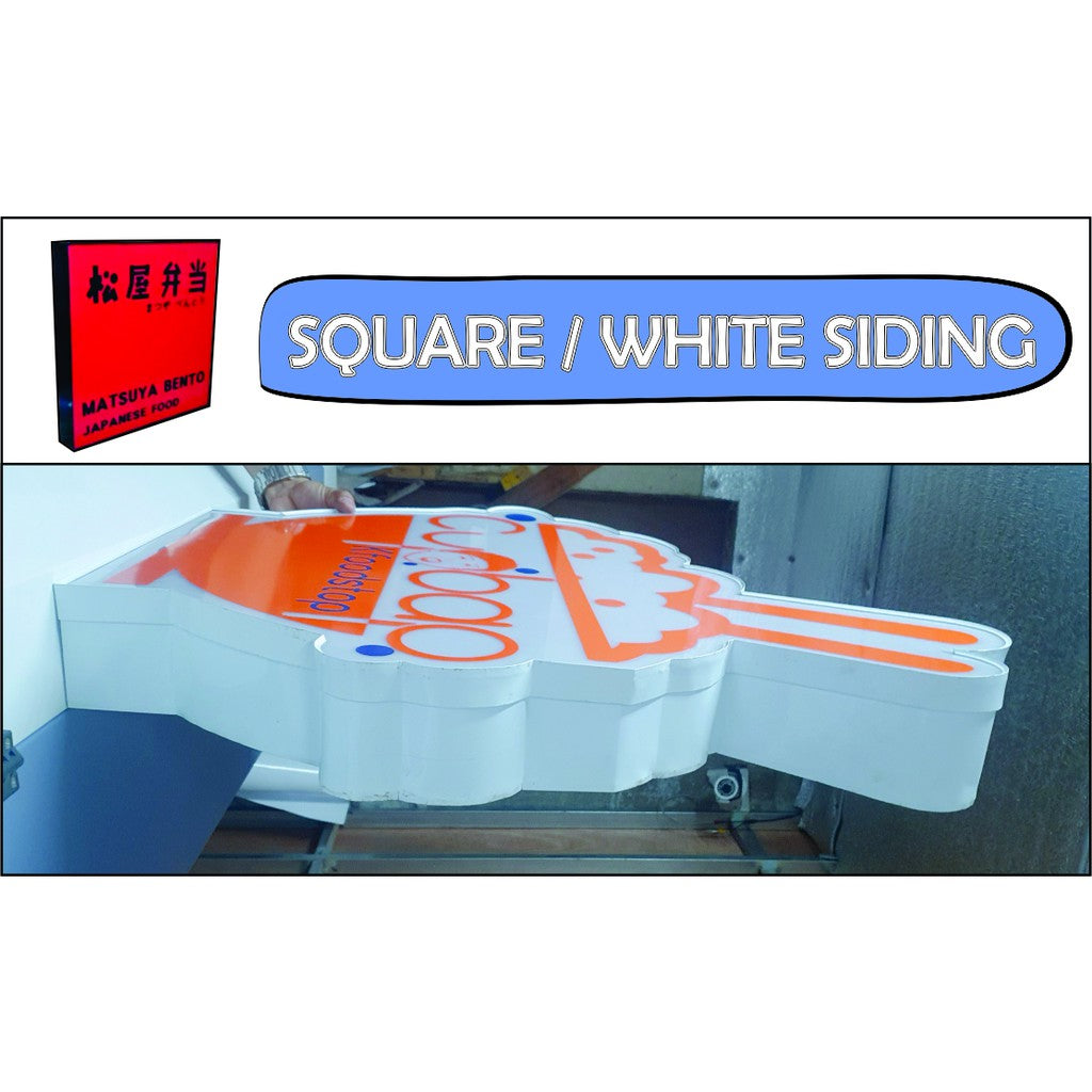 60cm(2FT) Durable Circle Square Single Face Signage Sign Decor LED Outdoor Logo DIY Restaurant Shop