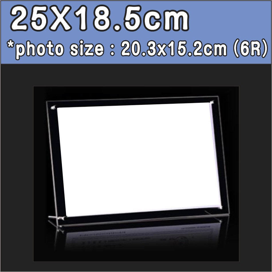 Acrylic Photo Frame With Silver Pin / Promo Menu Holder Picture Stand Decoration for Christmas Gift