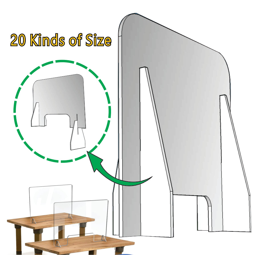 Clear Acrylic Barrier Table Shield Divider Safe Guard Counter Desk Office Partition Covid 3mm 5mm