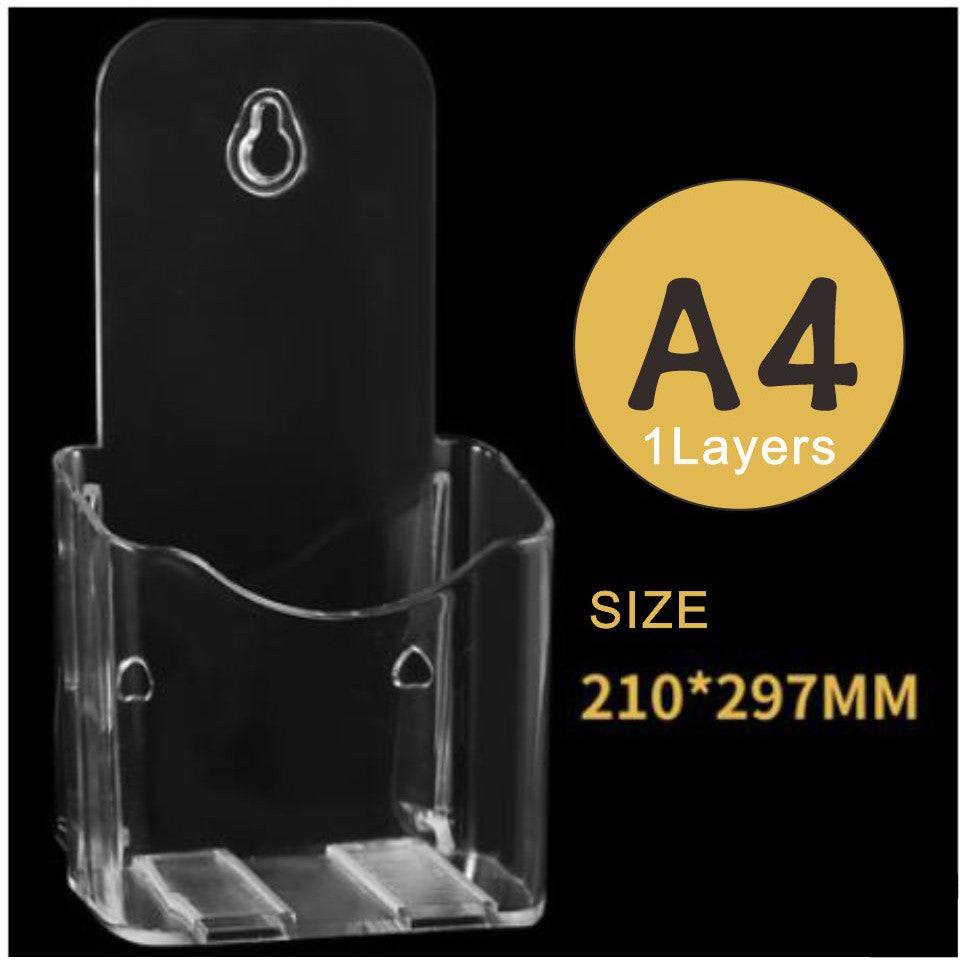 Clear Acrylic Brochure Holder / Flyer Booklet Pamphlet Menu Paper Stand Transparent Standee Display