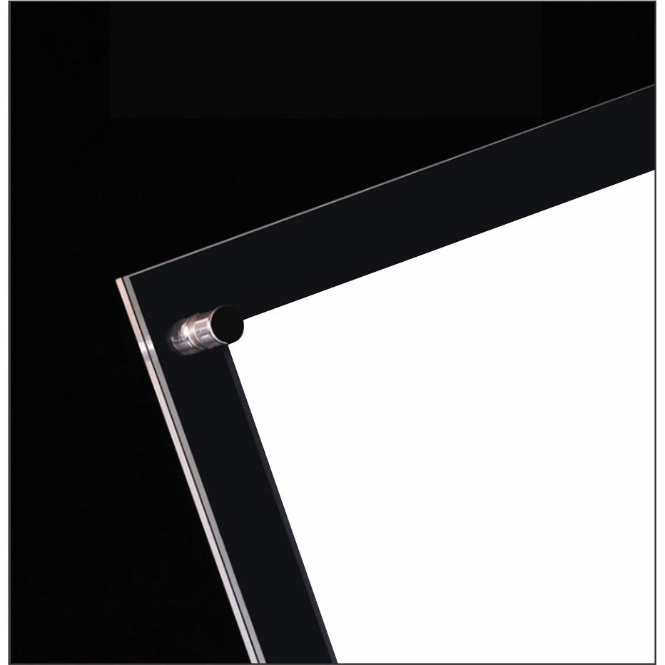 Acrylic Photo Frame With Silver Pin / Promo Menu Holder Picture Stand Decoration for Christmas Gift