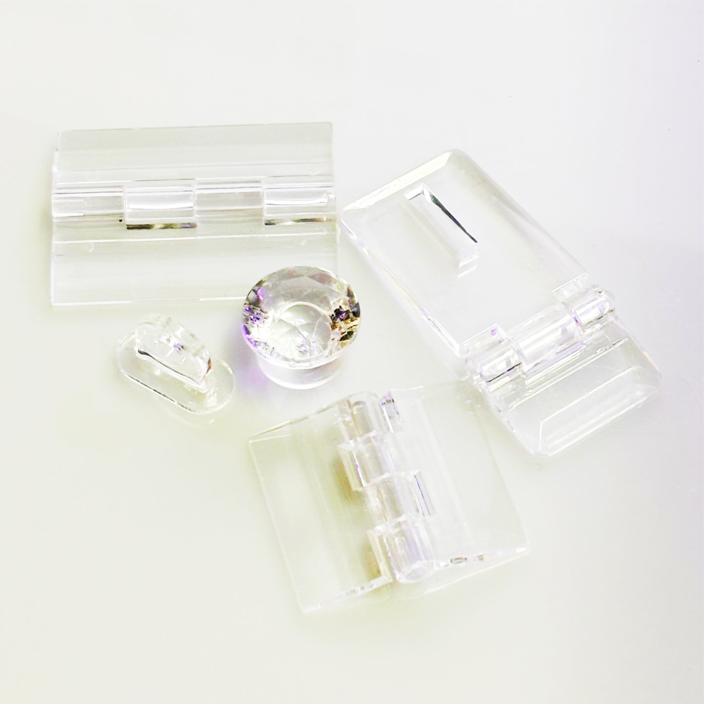 Clear Acrylic Hinge Lock Handle Hasp Folding Knob Concealed hinges Padlock Plexiglass Glass Plastic