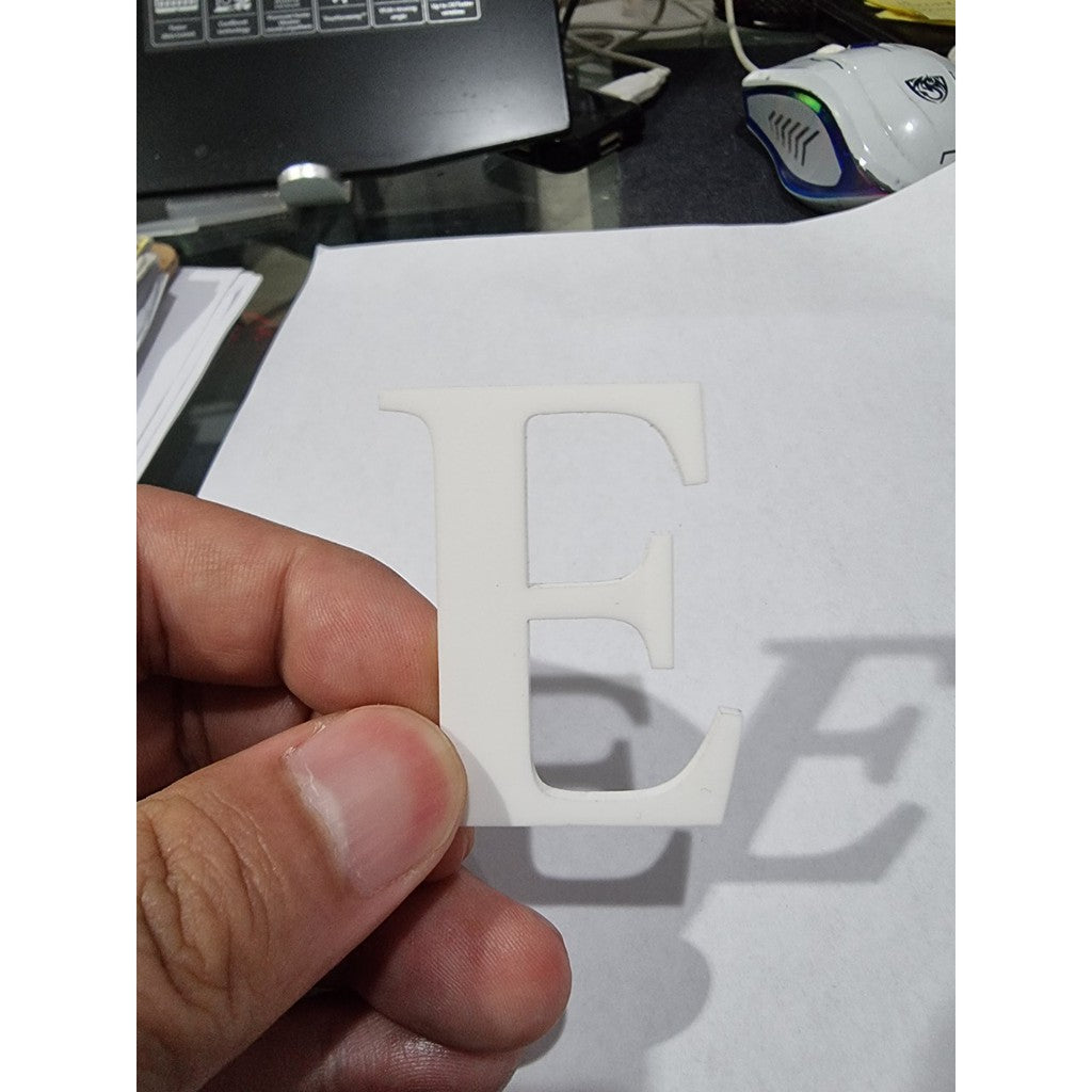 (8/9/10" H) Acrylic Letter Laser Cut / Alphabet Number Clear Transparent Black White Color Signage