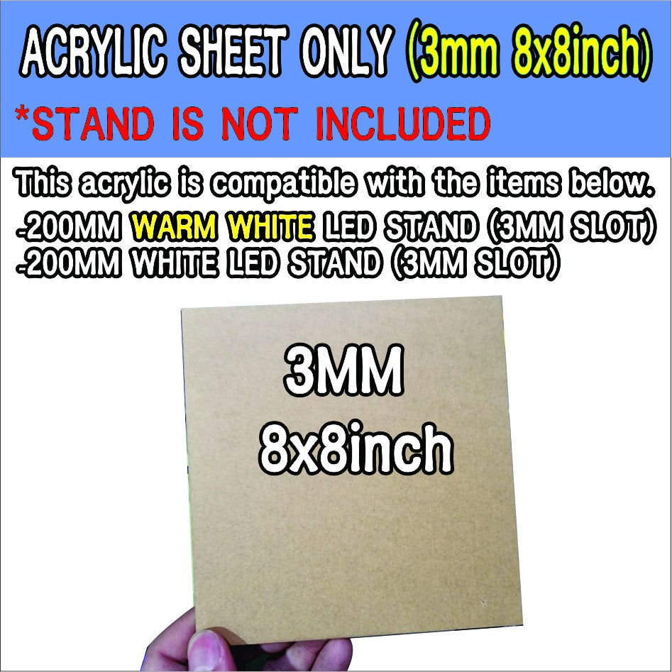 Wooden Led Light Base Stand / White Warm RGB Night Lamp Home Decor Acrylic Christmas Gift Giveaways