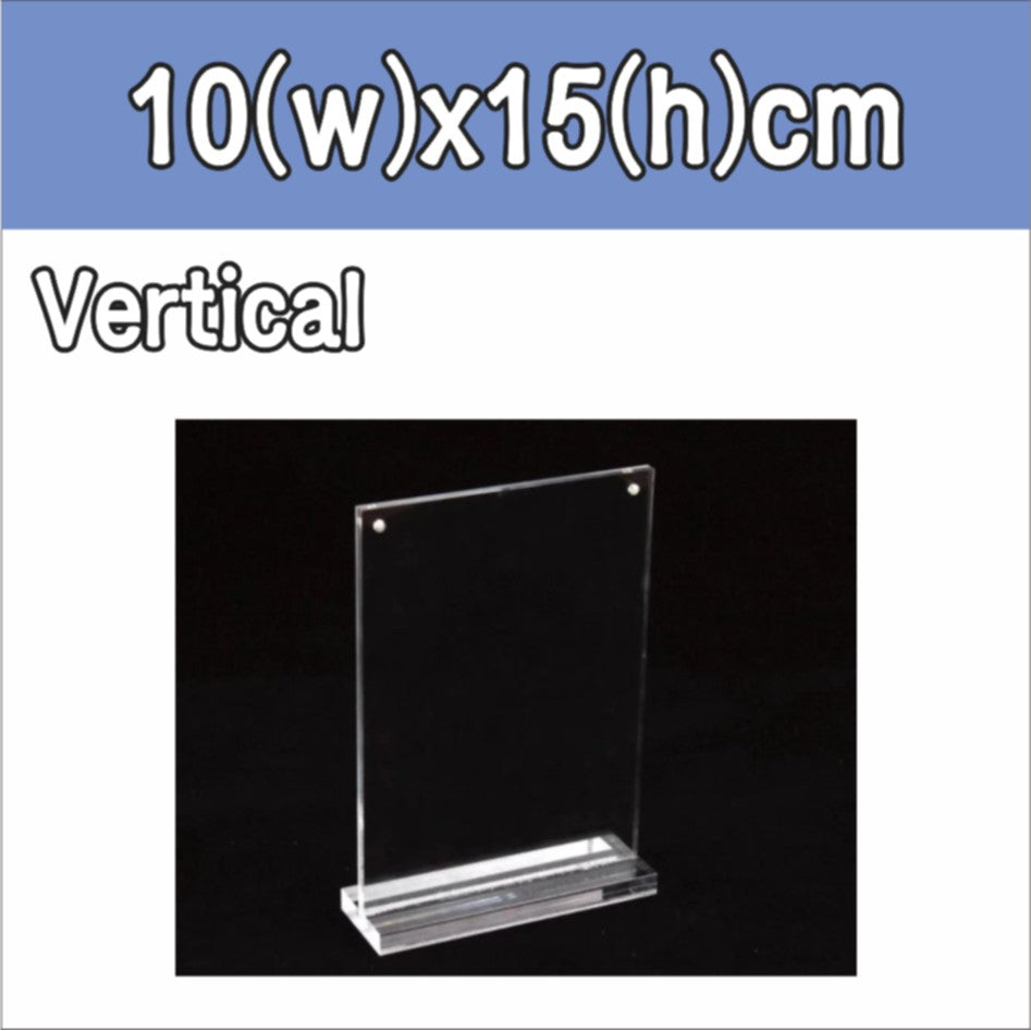 3mm Clear Acrylic Table Stand / Strong magnetic / Menu Paper Holder Promo Card Photo Frame Standee