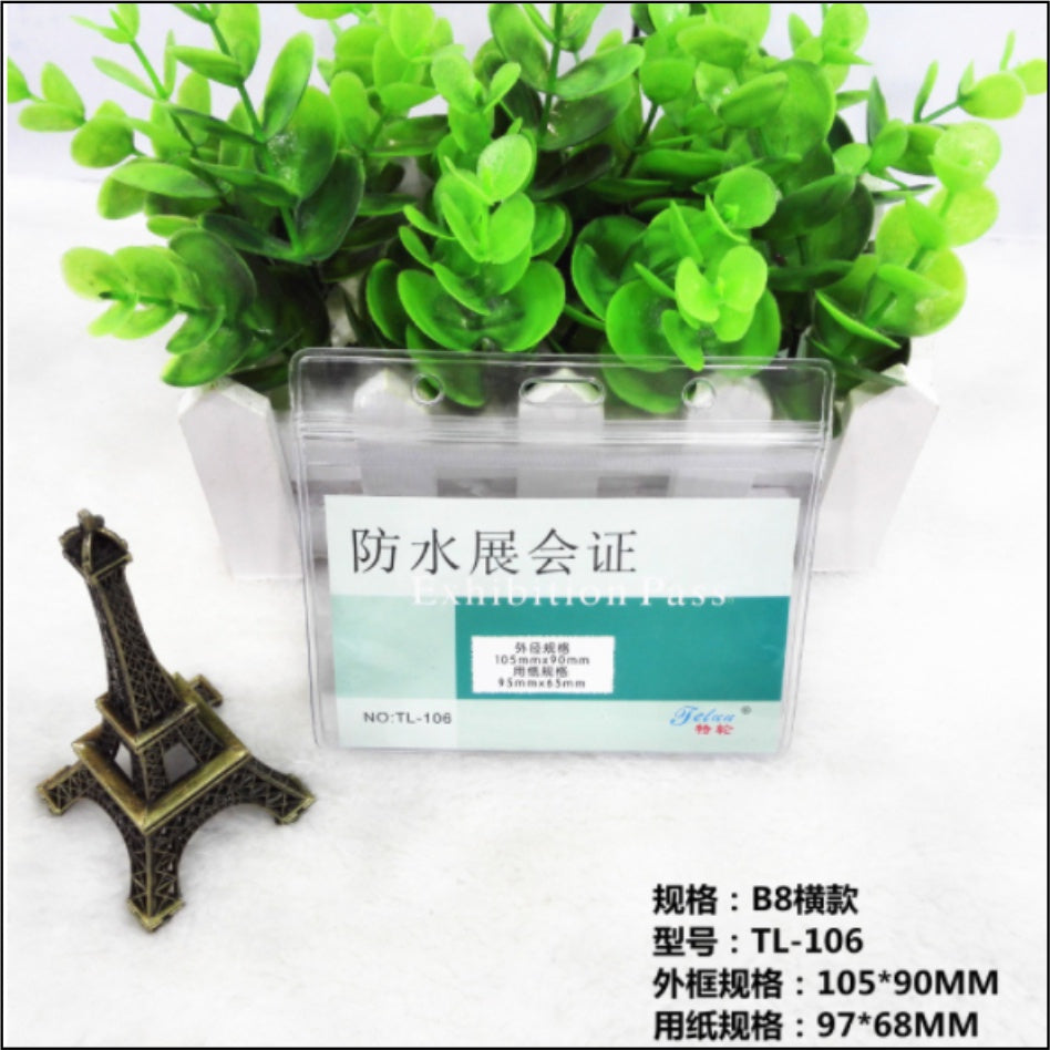 (5pcs) Ziplock Transparent ID Case & Lanyard Holder 1 / Student Company Card Paper Photo Plastic