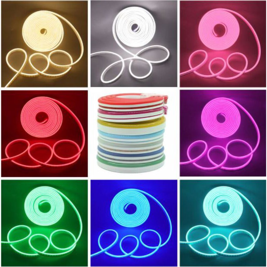 Neon LED Tube (DC 12V, 5Meter Roll) / Waterproof Flex Lights Strip White Red Blue Pink Green Yellow