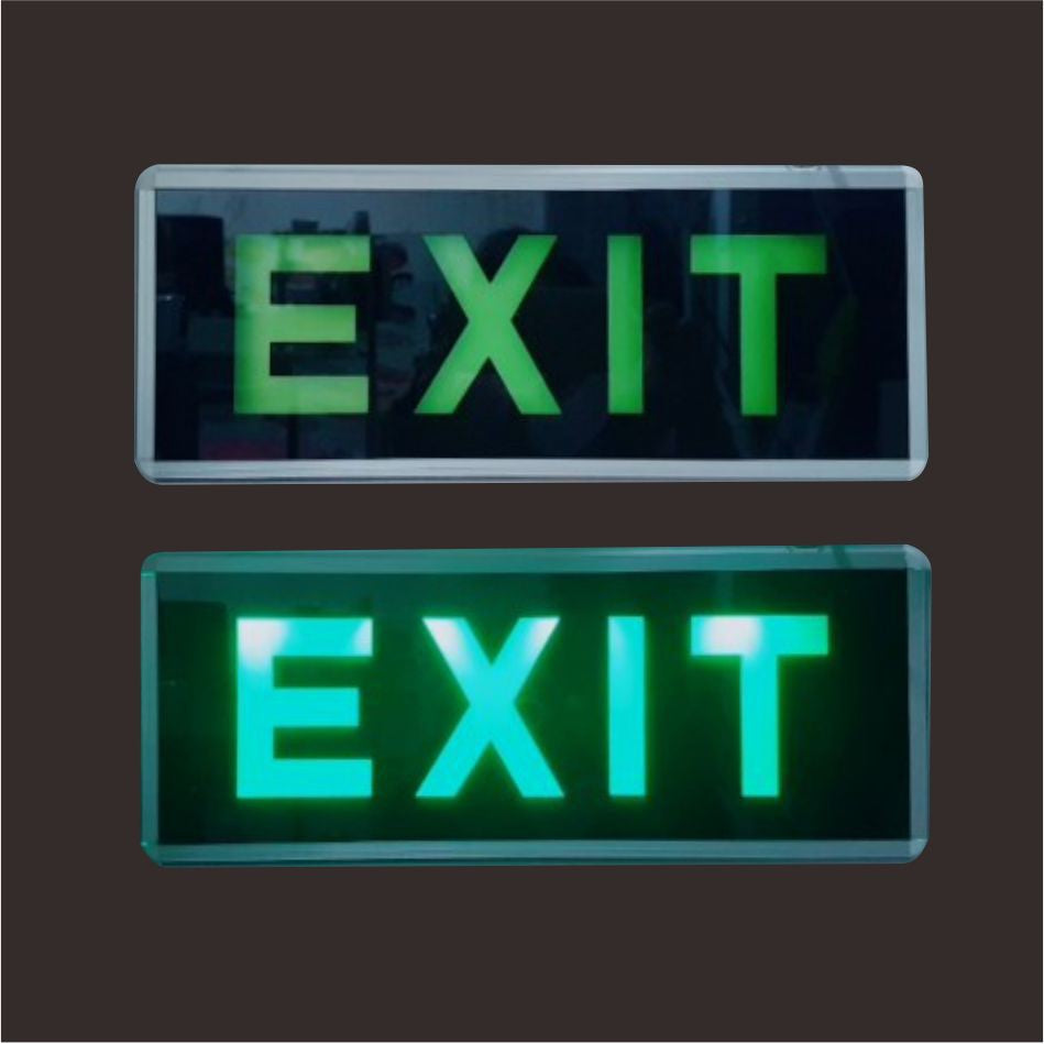 Exit LED Light Sign Office Construction Restaurant Shop Store Building Signage Emergency Fire Safety