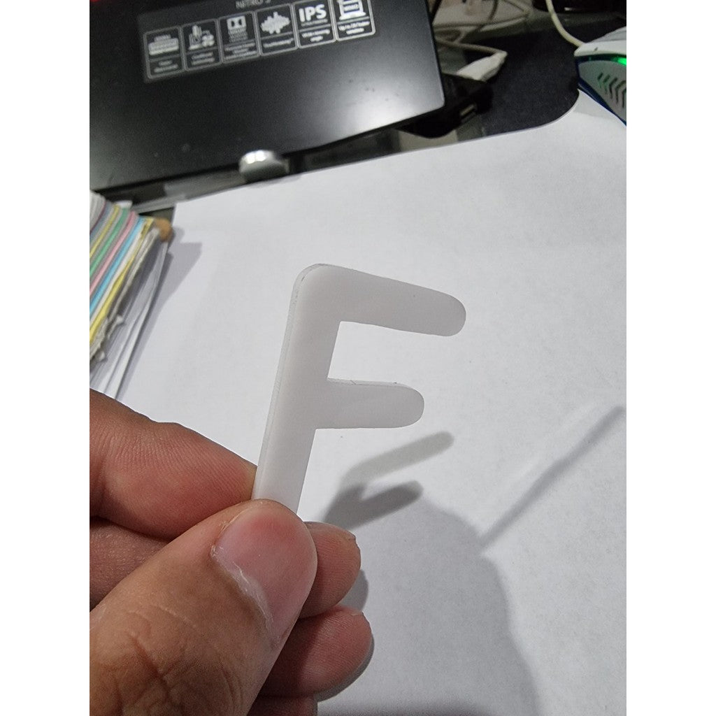 (11/12/13" H) Acrylic Letter Laser Cut / Alphabet Number Clear Transparent Black White Color Signage