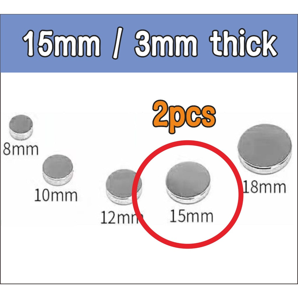 Circular Magnet 2pcs / Round Circle Magnetic Holder Strong Refrigerator Storage Rack School Office