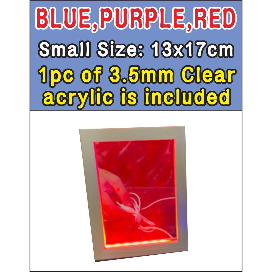 Wooden Led Light Acrylic Frame / White Warm RGB Night Lamp Wood Decor Stand DIY Paint Christmas Gift