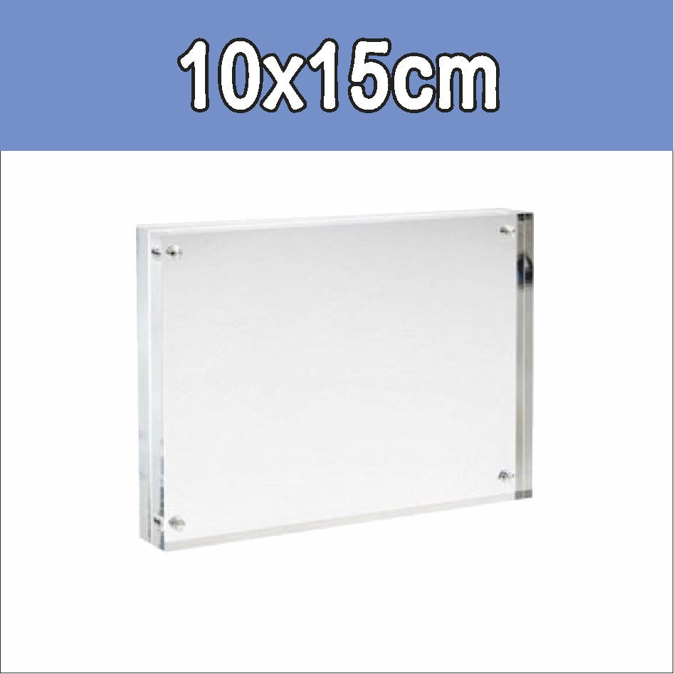 10mm Clear Acrylic Photo Frame 1/ Strong magnet Card Holder Picture Stand Transparent Christmas gift