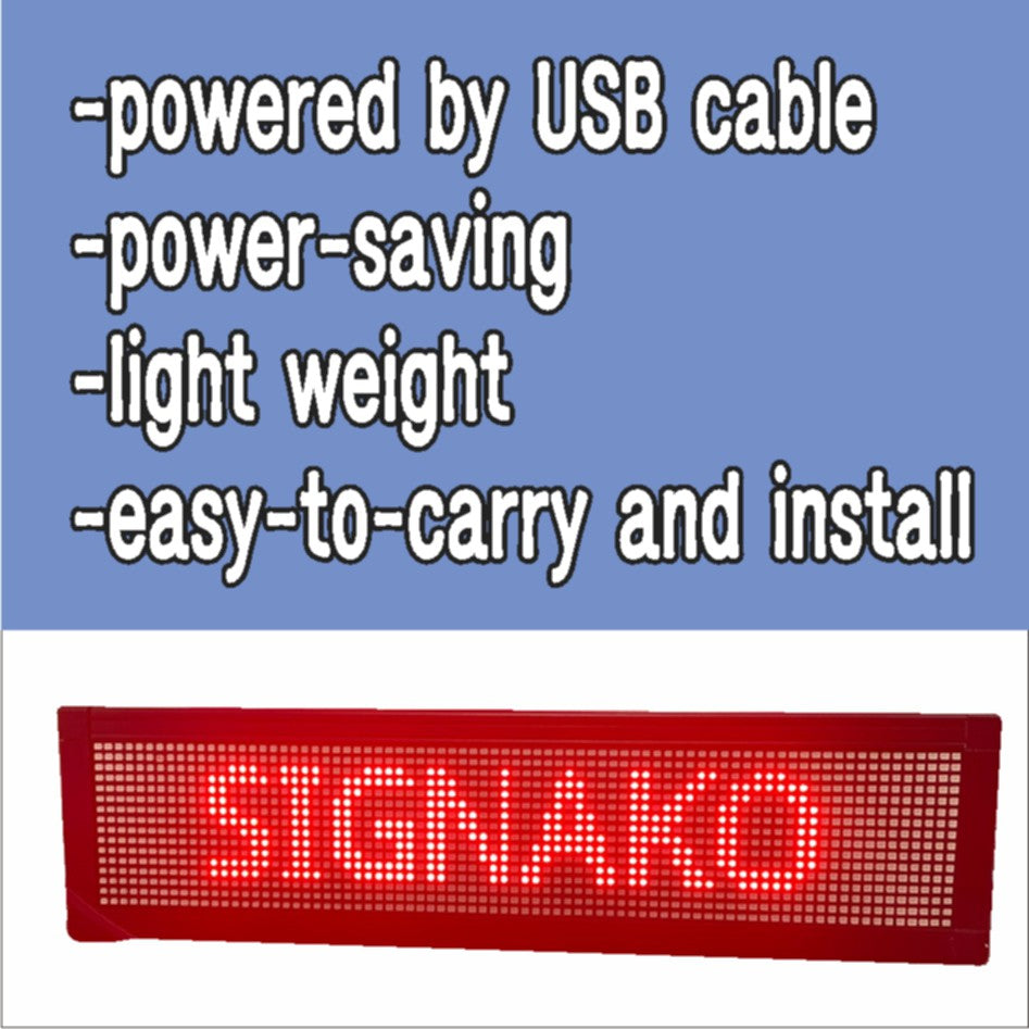 LED Digital Programmable Signage Red Color Message / Display Screen Store Office Bus Sign Signboard