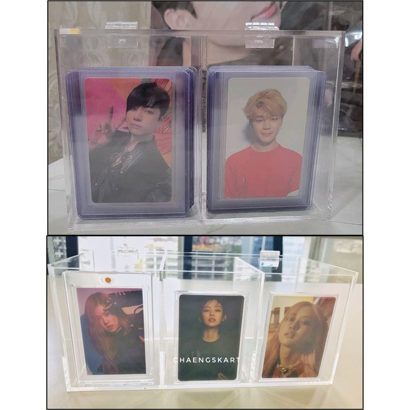 Clear Acrylic Box /1 2 3 4 slot/ Kpop BTS Blackpink Photocards Figure Storage Photo Card Display