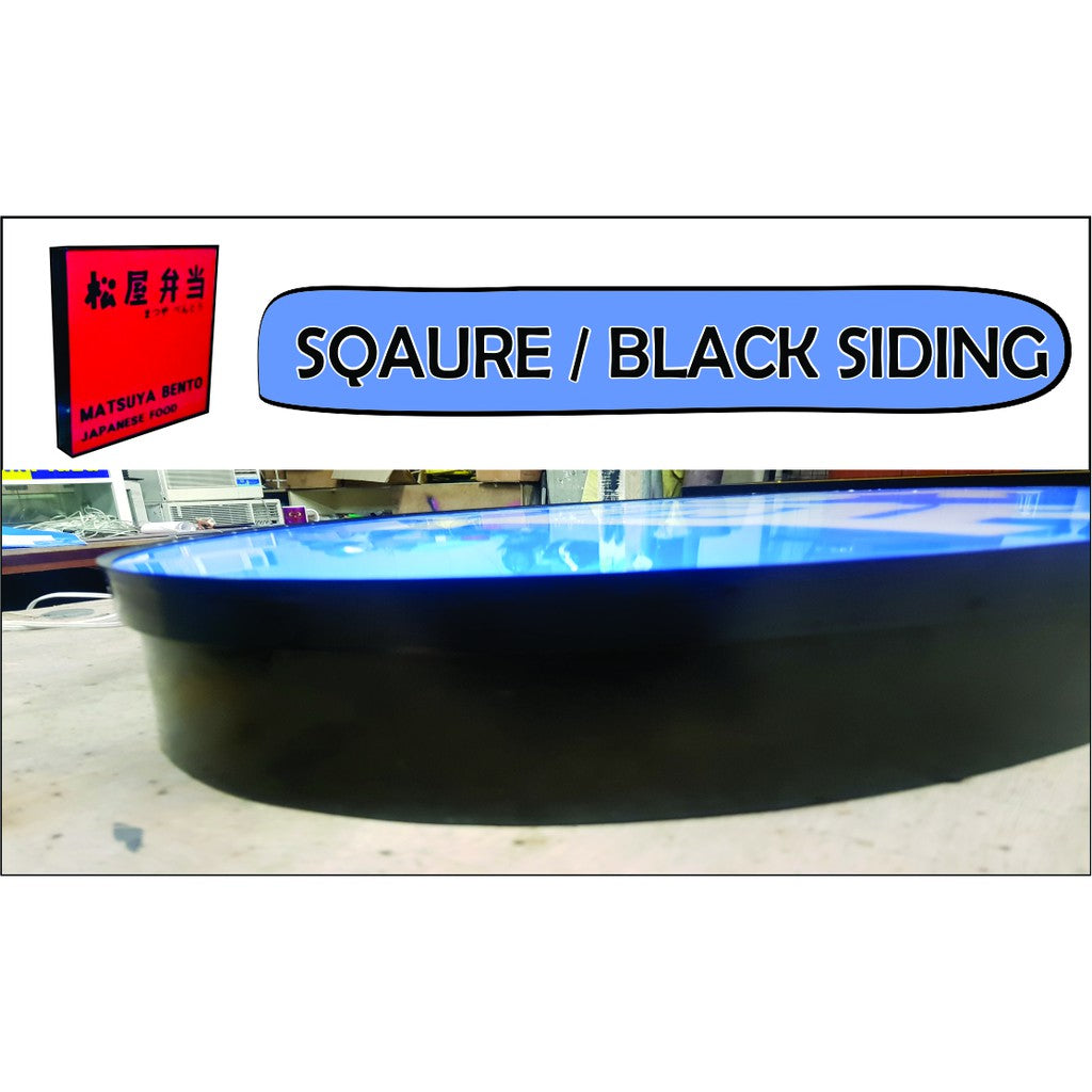 60cm(2FT) Durable Circle Square Single Face Signage Sign Decor LED Outdoor Logo DIY Restaurant Shop