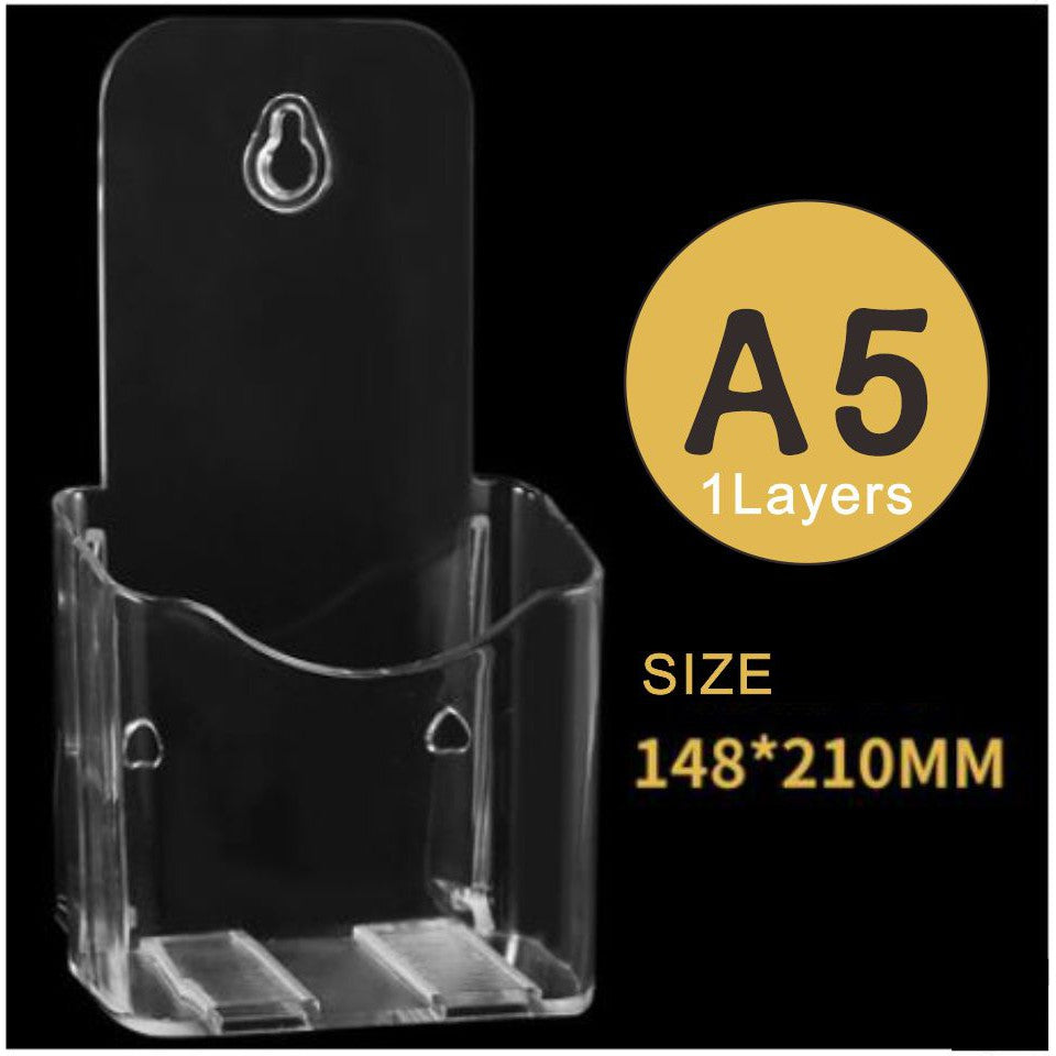 Clear Acrylic Brochure Holder / Flyer Booklet Pamphlet Menu Paper Stand Transparent Standee Display