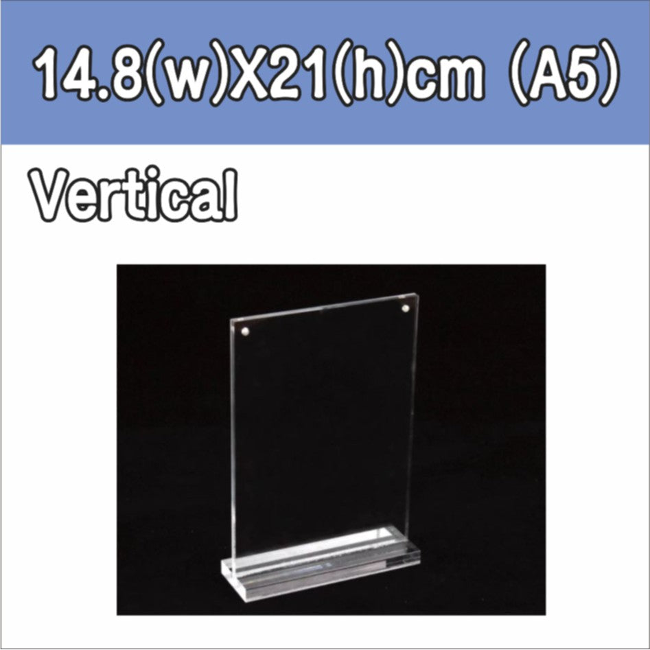3mm Clear Acrylic Table Stand / Strong magnetic / Menu Paper Holder Promo Card Photo Frame Standee