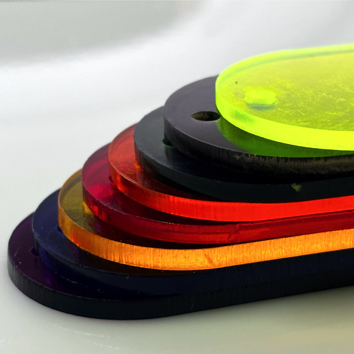 Transparent "Red" Circle Round Acrylic Sheet Pre Cut & Customized Size 1/ Plastic Glass Plexiglass