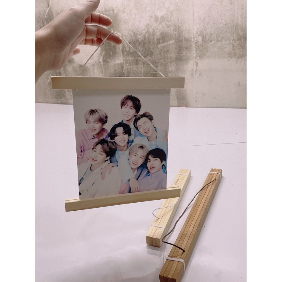 Wooden Magnetic Poster Holder / Banner Hanger Kpop Photo Picture Wedding Room Christmas Decor Frame
