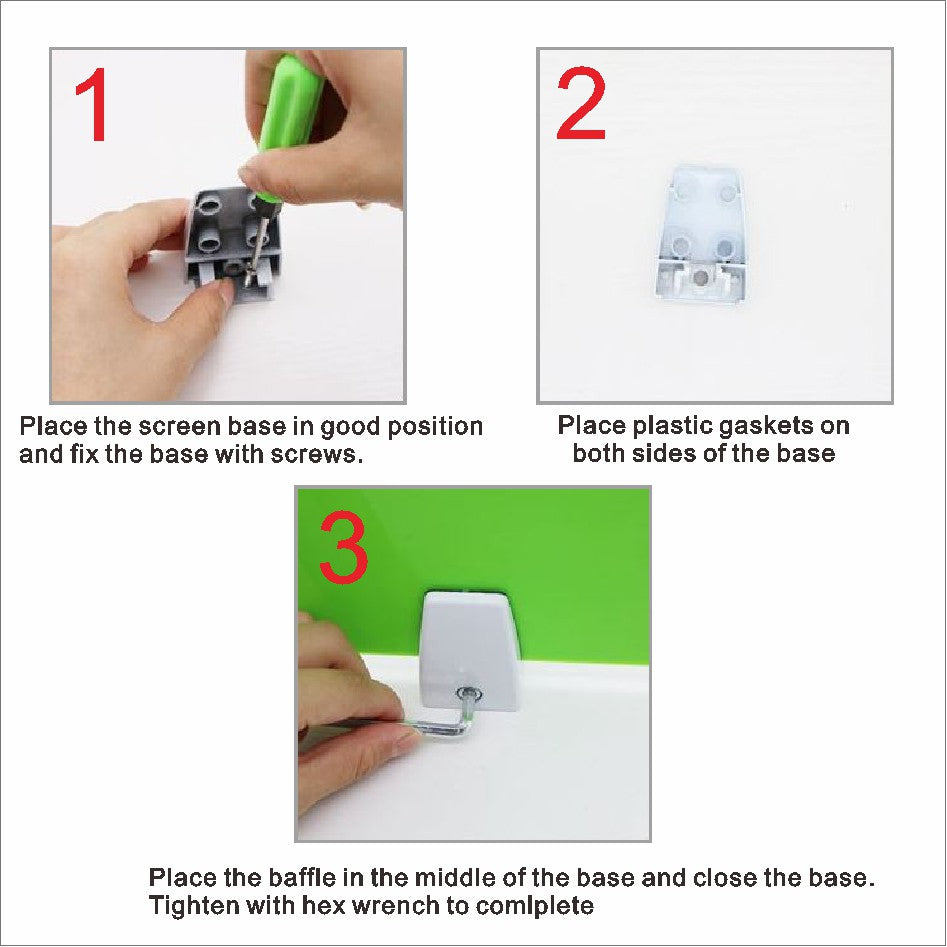 Table Shield Holder / Divider Bracket White Clamp Acrylic Partition Supporter Desk Baffle Brace Clip