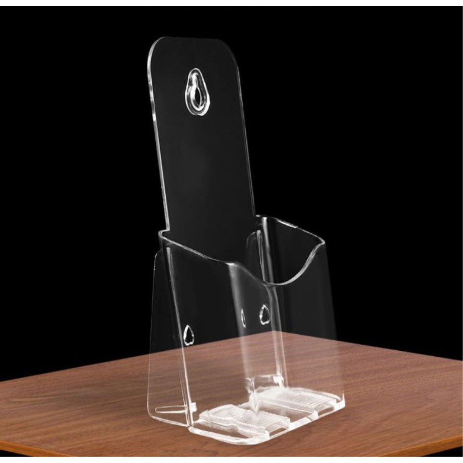 Clear Acrylic Brochure Holder / Flyer Booklet Pamphlet Menu Paper Stand Transparent Standee Display