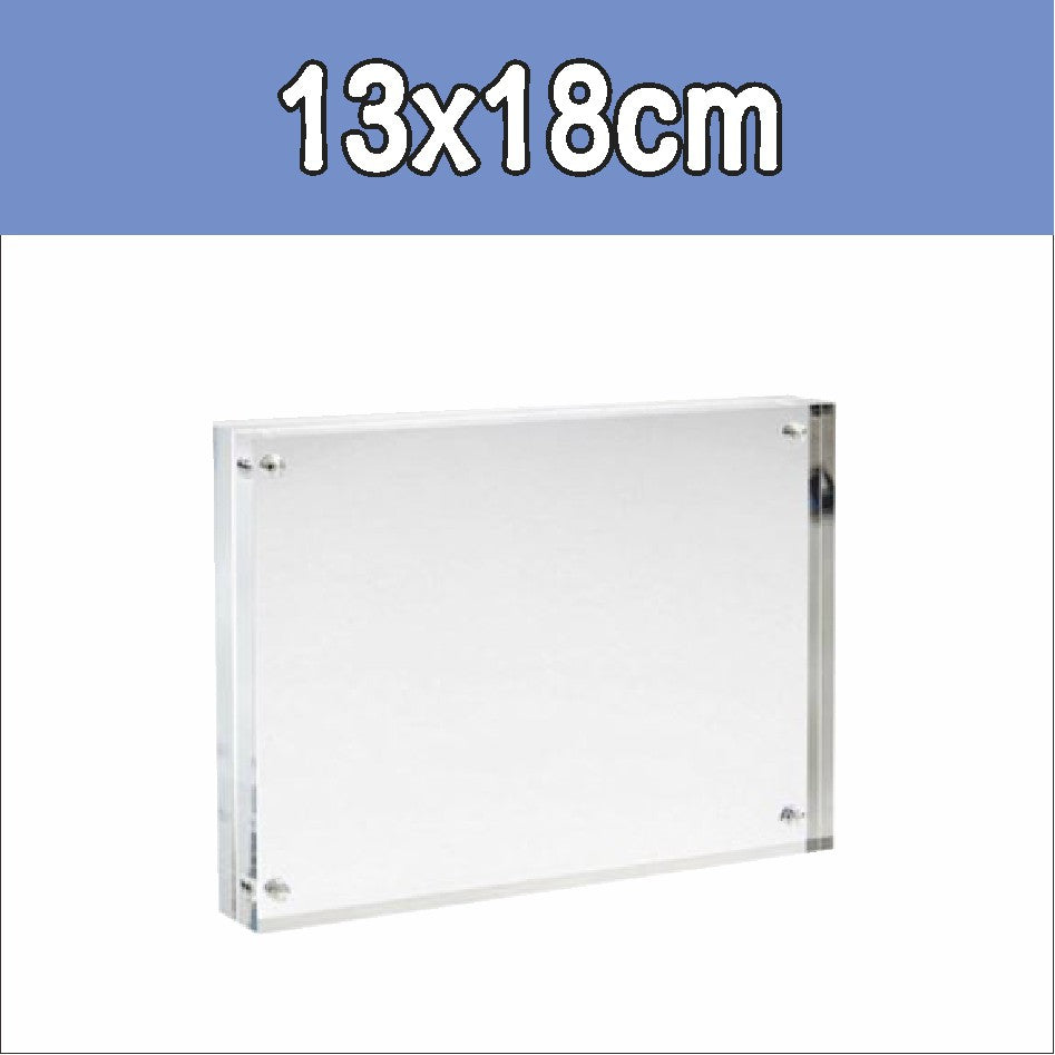 10mm Clear Acrylic Photo Frame 1/ Strong magnet Card Holder Picture Stand Transparent Christmas gift