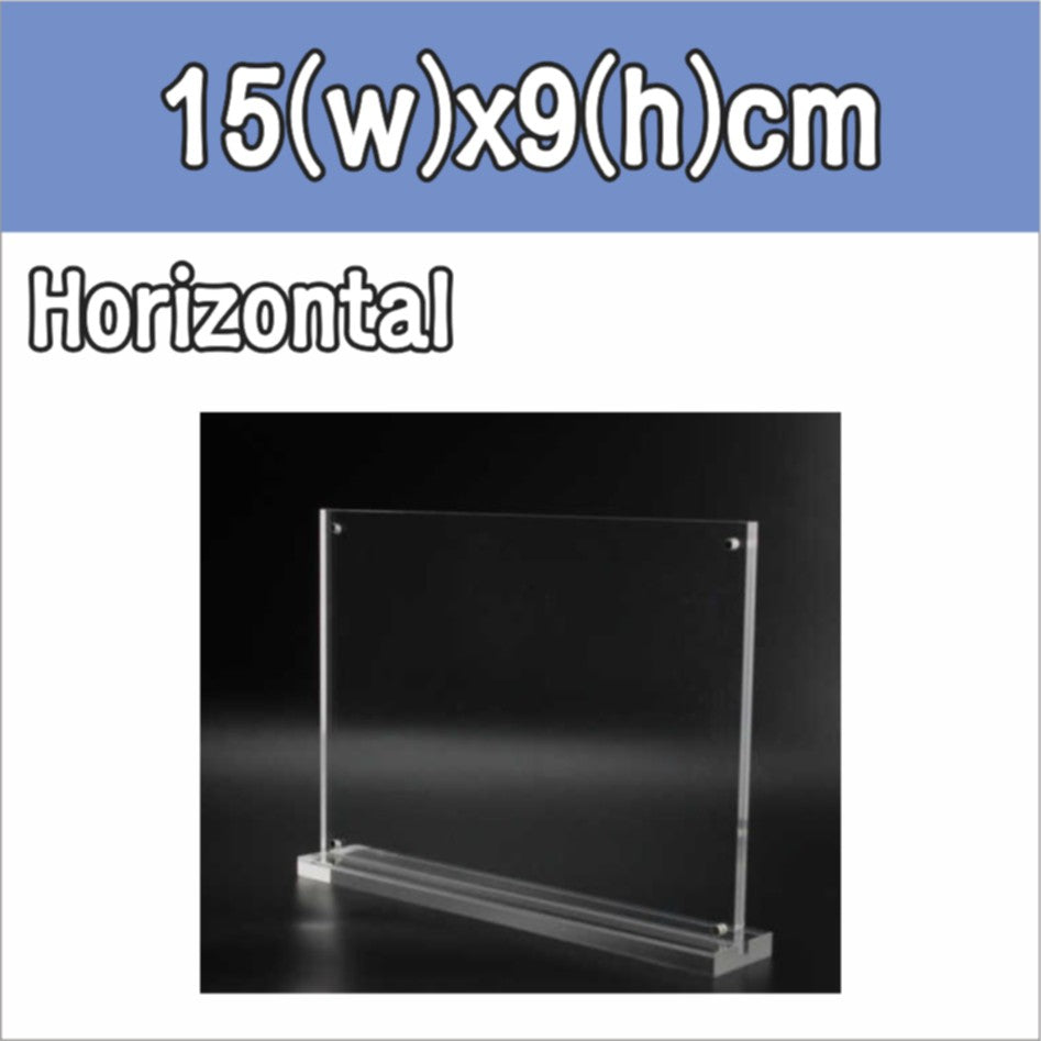3mm Clear Acrylic Table Stand / Strong magnetic / Menu Paper Holder Promo Card Photo Frame Standee