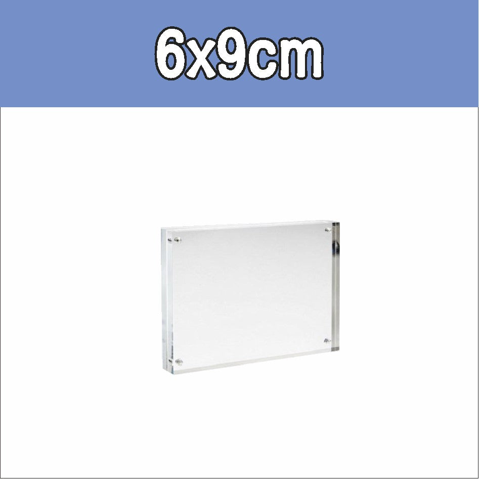 10mm Clear Acrylic Photo Frame 1/ Strong magnet Card Holder Picture Stand Transparent Christmas gift