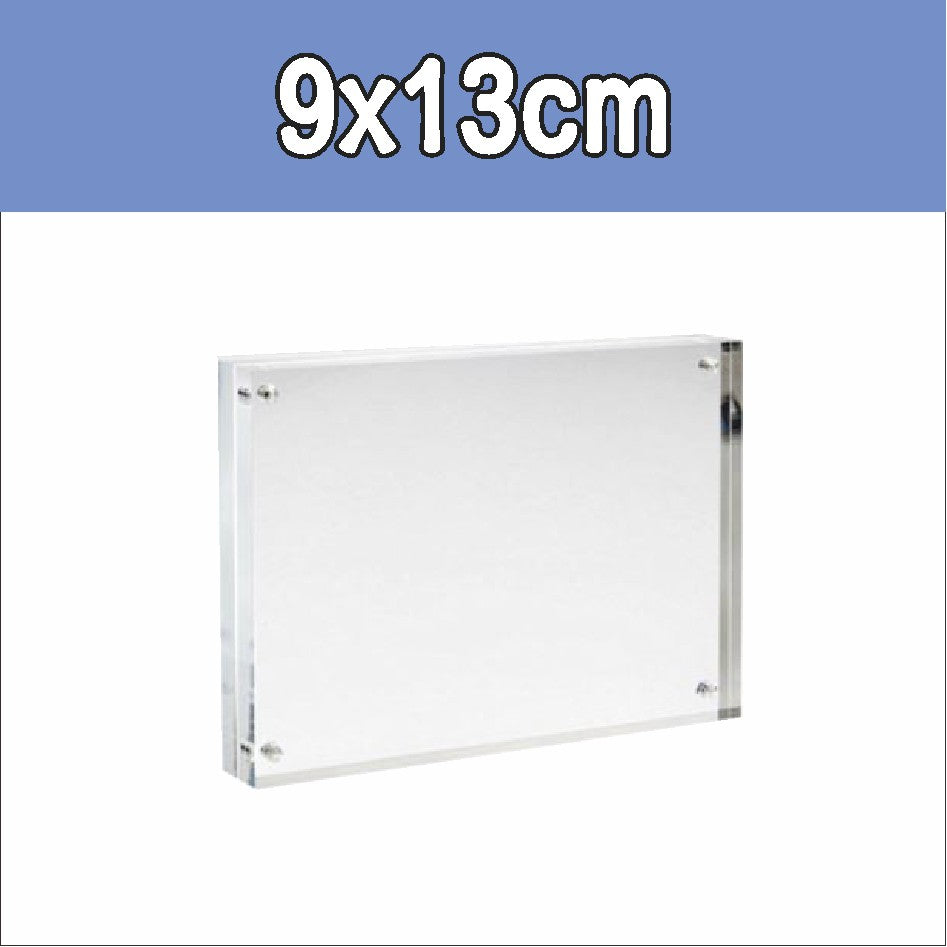 10mm Clear Acrylic Photo Frame 1/ Strong magnet Card Holder Picture Stand Transparent Christmas gift