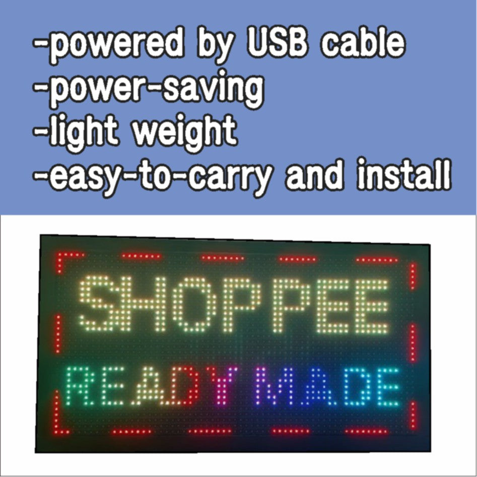 LED Digital Programmable Signage RGB Full Color / Display Screen Store Office Bus Sign Signboard Ad