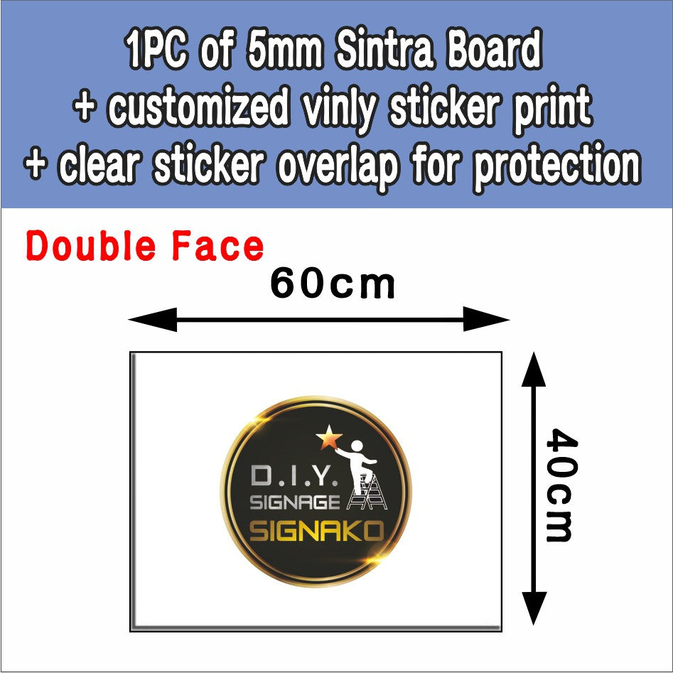5mm Sintra Board Print for Promotion Rod / Election Direction Sign Kpop BTS Merchandise Store Sale